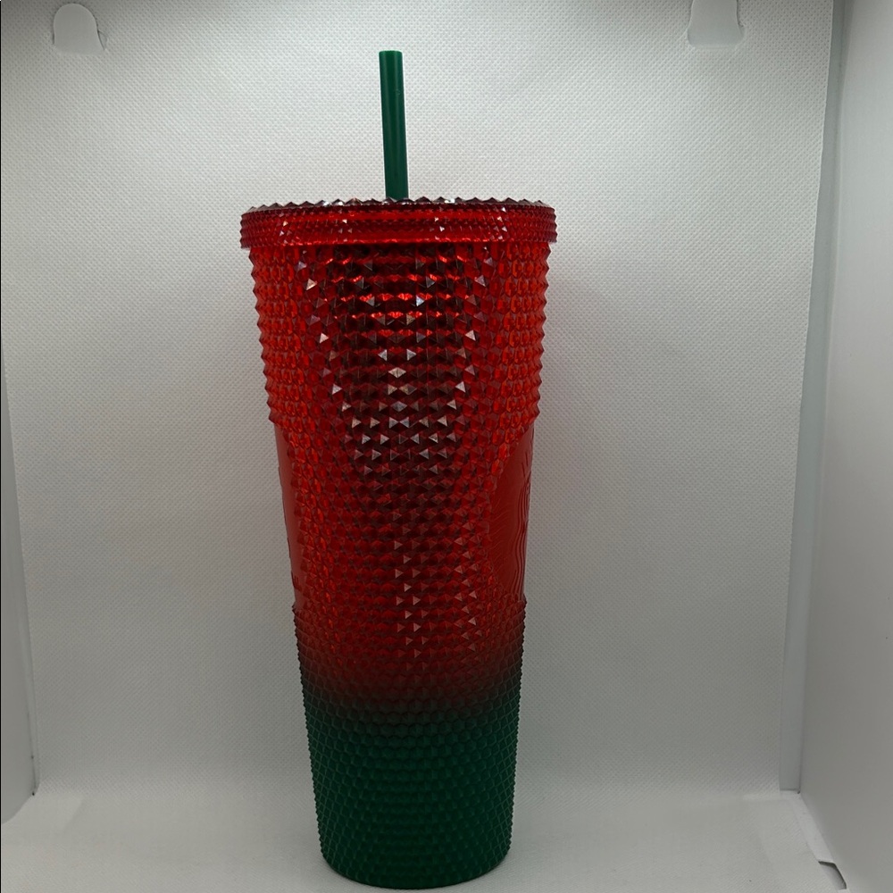 Starbucks X Disney 2021 Red and Green Tumbler with Straw - Picture 2 of 7